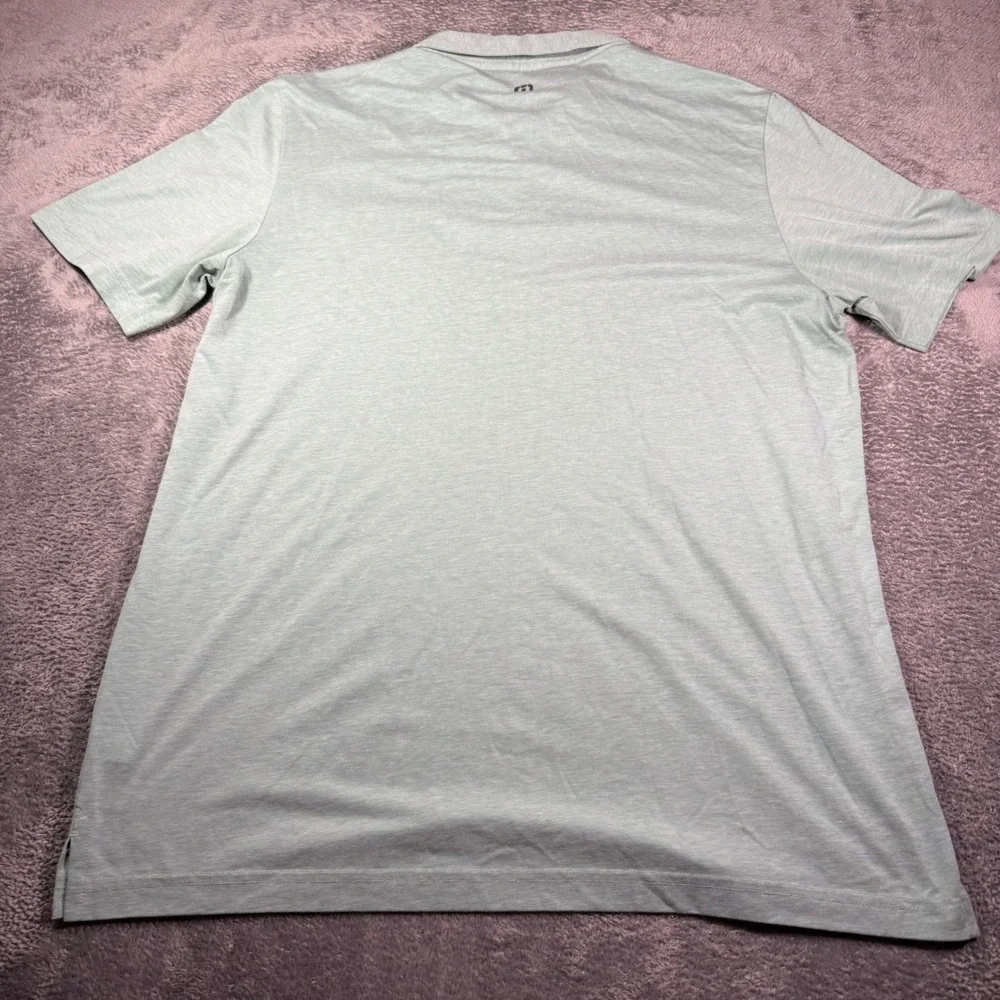 TravisMathew Mens XL Golf Polo Shirt Sage Green Heathered Short Sleeve Pocket
